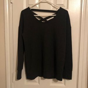 SOFT LONG SLEEVE SHIRT WITH CRISS CROSS